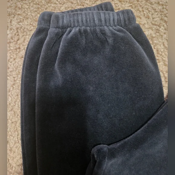 PINK Victoria's Secret Bling Sequin Vintage Velour Sweatpants Joggers HTF Rare - Picture 3 of 6